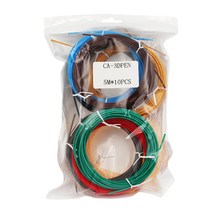 쓰리디펜 3D펜 3D펜세트 3D 프린팅 펜 필라멘트 리필 모델링 입체 무공해 다채로운 핸들 세트, 3.Fluo 녹색