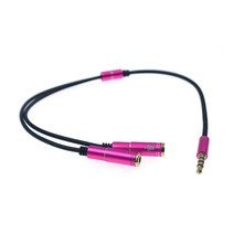 역이어셋 to PC 어댑터 온라인 게임 이어셋 노트북 연결, 레드