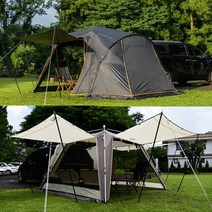 차박 텐트 오토듀얼팔레스 AL 알루미늄 무게수납축소 확장플라이함께 구매시 캠매트증정, 블랙+확장플라이+카캠매트