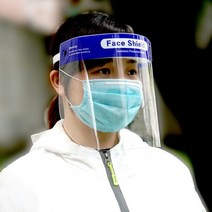얼굴 전체를 방어하는 안면마스크 김서림 방지 페이스쉴드 보호마스크 얼굴가리개 투명위생마스크 마스크 행사용 검사용 투명마스크 입가림마스크 위생적 초경량 통기성 착용감, 1개