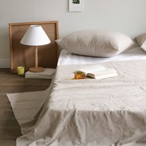 [포홈] 린넨포그 라인 썸머홑겹 이불세트