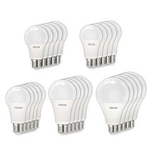 포커스 LED PC 벌브 전구 램프 8W 10W 12W 14W 20W (5개 묶음), 5개, 12W - 2700K 전구색(주황빛)
