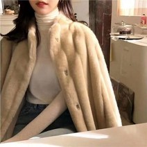 페이크퍼 에코퍼 코트 인조퍼 자켓 인조 밍크 모피 여성 긴 스탠드 카라 루즈핏 아웃웨어 겨울