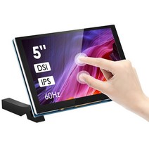 미니 5 인치 용량 성 터치 스크린 1024x600 해상도 휴대용 MIPI DSI IPS 모니터 라즈베리파이 4B 3B + 3A, 한개옵션0