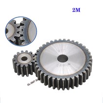 1Pcs Mod 2 평 기어 2M 10-25Tooth 45 # 탄소강 두꺼운 20mm 금속 기계식 변속기 피니언, 09 18 Teeth