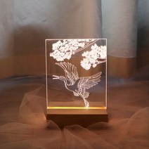 바보사랑 두루미와 소나무 아크릴 무드등만들기 패키지 DIY키트.72페이지, 기본세트&아크릴판1장추가