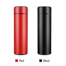 스마트 LED 텀블러 온도표시 차망 보온병 보냉병 500ml, 레드 1개+블랙 1개