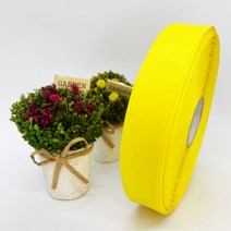 포장 리본 끈 제이제이리본 골직리본25mm 40mm 50mm 60컬러 (길이 15M ) 공단리본, 7노랑