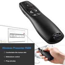 USB 무선 페이지 넘기기 펜 레드 라이트 스팟 PPT 무선 제어 파워포인트 프레젠테이션 K400 2.4Ghz, 한개옵션0