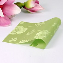 전통양단(연두색) 한복원단 테이블보, 전통양단(연두색)150x110