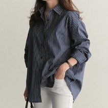 스트라이프 여성 셔츠 긴팔 남방 루즈핏 블라우스