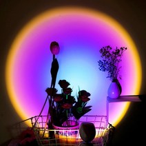 선셋 조명 레인보우 일몰 램프 led 그물 레드 레인보우 램프 프로젝터 플로어 램프 거실 램프 사진 배경 벽 장식, 미국 플러그, 무지개