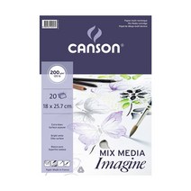 캔손 이매진 imagine 스케치 크로키 드로잉북 낱장패드 스프링 200g, 스프링 8절 20매