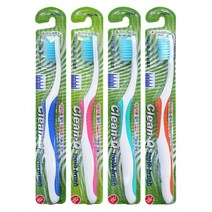 클린큐 칫솔 (금 자일리톨 항균모 택1) 색상랜덤 x9개, 자일리톨칫솔-색상랜덤