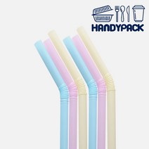 빨대 음료 7x25cm 혼합 자바라빨대 자바라 500개