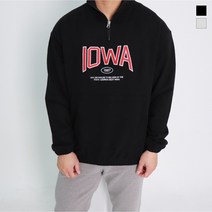 오버핏 아이오와 아노락 맨투맨 반집업 긴팔티셔츠 캐주얼룩 남여공용 커플 아노락