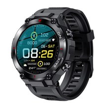 등산 고도계시계 기압계 군인시계 GPS 위치 남자 스마트 워치 야외 스포츠 피트니스 슈퍼 긴 대기 Smartwat, 02 Black