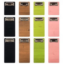 컬러 우드 클립보드 판때기 메뉴판 카페 메뉴 디자인 미용실 결재판 서류 셀프 음료 빌지 꽂이 판떼기 케이스 영수증 철 패드 책자 술집 식당, 200/분홍