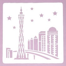 스텐실 도안 미래건물 D-08-087