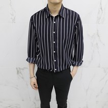 아도르클래식 챠르르 5컬러 스트라이프 세미 오버핏 내추럴 캐주얼 셔츠