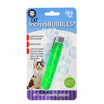 Pet Qwerks Incredibubble 고양이용 개박하 맛 - 무독성 포뮬러로 오래 지속되는 비눗방울 지루함을 방지하고 애완 동물을 활동적으로 유지 | 실외 사용에 적합, 20 ML_Peach
