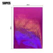 레이저각인기 레이저마킹 휴대용 소형 50 매/팩 토너 반응성 호일 레이저 프린터 라미네이터 용 홀로그램, 18 Rose Red Quiksnd