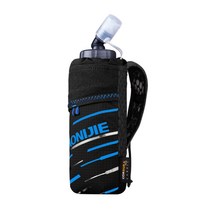 마라톤 하이킹 달리기 걷기 및 야외 활동을 위한 14온스 소프트 플라스크가 있는 휴대용 소형 물병 실행, 17x10cm, 나일론, 블랙