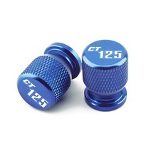 오토바이 CNC 알루미늄 합금 액세서리 타이어 밸브 에어 포트 커버 캡 혼다 CT125 CT 125 헌터 커브 2020, 03 Blue