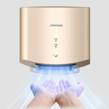 소형 전기 제트 핸드 드라이어 HEPA 필터 화장실 욕실 자동 손 건조기, 금, 유럽 ​​연합