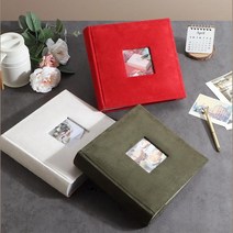 끼우는 포켓형 스크랩 옛날 DIY 사진 앨범 모음집 만들기 꾸미기, 사진앨범 레드