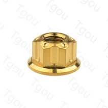 Tgou-티타늄 너트 M6/M8/M10/M12/M14/M16 바이크 오토바이 자전거 자동차용 플랜지, 05 M14 Pitch 1.5, 02 Gold