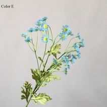 조화 인조 인형 꽃 화분 튤립 다발 나무 장식 인공 데이지 실크 카모마일 수술 작은 웨딩 홈 테이블, E