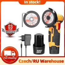 슬라이딩각도절단기 멀티커터기 고속절단기 12V 500W 19500rpm 그라인딩 머신 앵글 배터리 전원 무선 미니 폴리싱 다이아몬드 커팅 그라인더, 2pcs battery set 2+EU