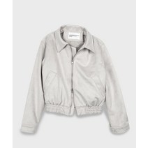 PLACE STUDIO 비건 투웨이 블루종 스웨이드 밴딩 점퍼 자켓 아이보리 Vegan Two-way Blouson Suede Banding Jumper Jacket IVORY Y