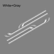 특색있는 포드 트랜짓 커스텀 캠핑카 밴 모터홈 자동차 도어 스티커 긴 줄무늬 그래픽 튜닝 액세서리 4 개/로트, [08] White Gray