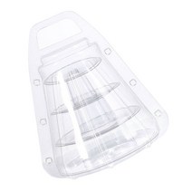 ST SHOP 마카롱 타워 디스플레이 박스 마카롱 스탠드 프랑스 마카롱 파티 4 티어, 클리어, 플라스틱