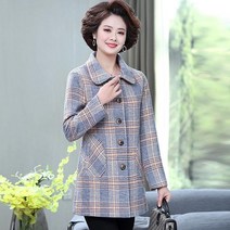 50대 엄마 옷 60 70대 봄 가을 바람막이 아우터 점퍼 재킷 코트 어머니 서양식 얇은 기질 중간 길이 탑