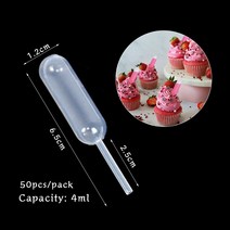 베이킹도구 다이소유산지 샌드위치포장지 50pc 4ml 소스 Droppers 딸기 먹고 아이스크림 초콜릿 케첩 일회용 피펫 플라스틱 짜기 전송, 01 50pcs Dropper