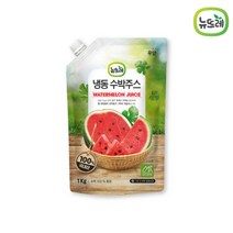 뉴뜨레 냉동 수박주스 3kg(1kgx3팩)/국내산 100% 착즙쥬스 땡모반 얼린 생 수박