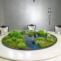 원형 테이블 꽃 이끼 장식 식물 인테리어, 직경 1600mm  높이 260mm