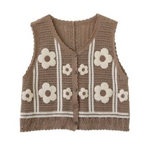 손뜨개 코바늘 뷔스티에 여름 니트 여성 조끼