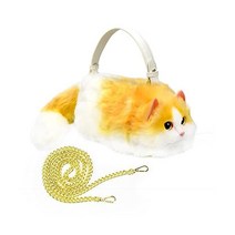 파우치 HUIJUFU 여성 에코 페이크 퍼 가방 고양이 디자인 롤리타 토트백 말랑말랑 지갑 고양이사랑 선물로