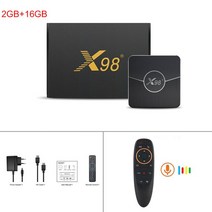 ott박스 디자인 x 98 플러스 Amlogic s905 w2 안드로이드 11 OS 듀얼 와이파이 BT 스마트 OTT TV 박스 유튜브 넷플릭스 ip tv 지원, 04 2GB 16GB G10_04 Au 플러그