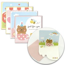 축하카드 동물모양 팝업카드 바른손 생일 편지 미니카드편지지