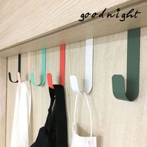 심플 도어훅 문옷걸이 문걸이 행거 도어후크 6가지 색상, 클라우드 화이트, 1개