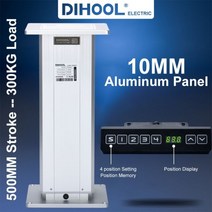 전동 테이블 리프트 DHLA1100 AL 유형 전기 리프팅 칼럼 500MM 300KG 하중 장비 텔레스코픽 장치 시스템 DC24V 다리 실험실, AL2 12V 1200N 10MMS, 500MM No Controller