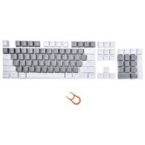 기계식 키캡 Geyes 더블샷 PBT 백라이트 키캡 체리 MX 스위치 및 클론 OEM 프로파일 104키 PBT 키캡 104/87/61 기계식 키보드 PC 게이밍 키보드용 화, Keycaps GrayWhite