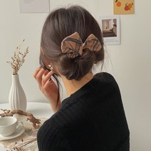 키메라제이 사선체크 사각 똥머리 올림머리 당고 와이어 밴드 2color