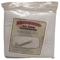 Partrade 056087 No Bows Bandage Wrap for Horses White 12inch / 2 Pack, 1