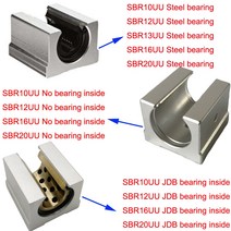 SBR10UU JDB 선형 볼 베어링 블록 개방형 CNC 라우터 SBR 가이드 4 개, 04 SBR16UU steelbearing_01 4 개